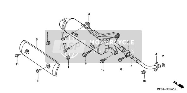 Honda NSS250A 2004 Silenziatore di scarico per un 2004 Honda NSS250A